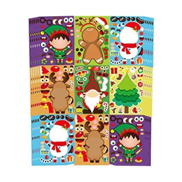 36 hojas de calcomanías para juegos de fiesta de Navidad_1