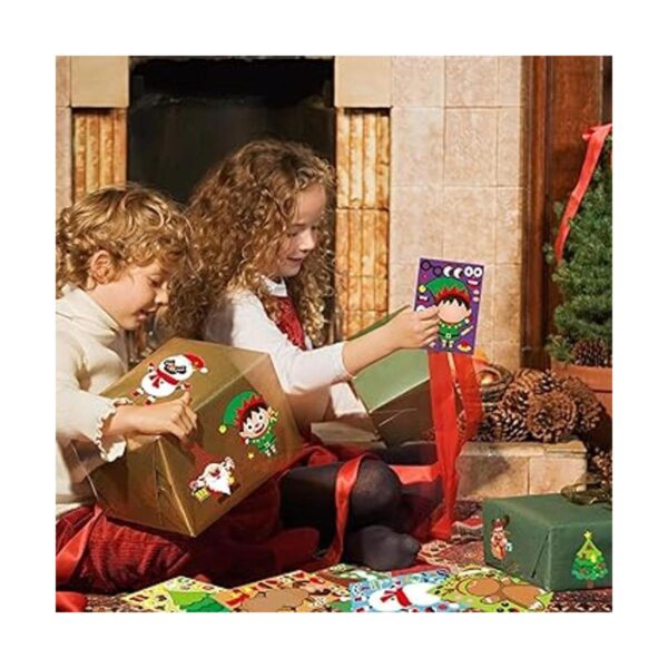36 hojas de calcomanías para juegos de fiesta de Navidad_5