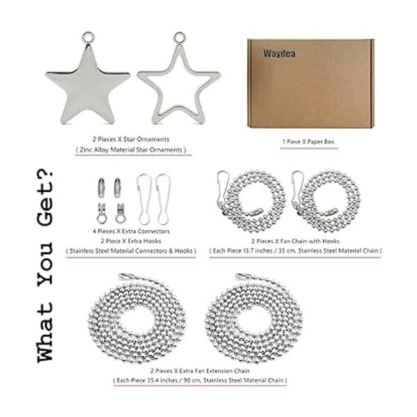 Wayilea Adornos de cadena de tiro cadena de extensión de