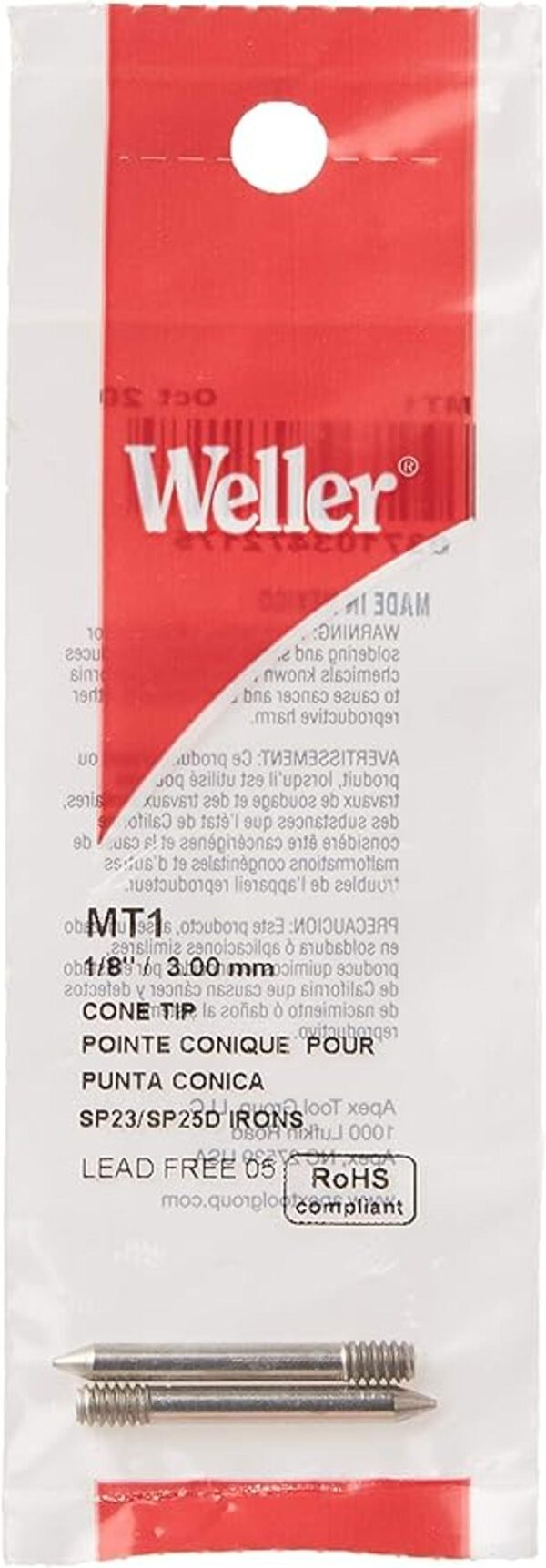 Weller MT1 Punta cónica de 0.315 in para planchas SP23 y_2