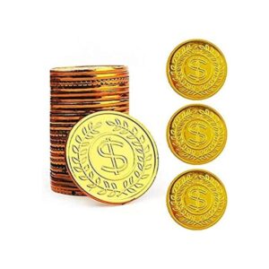 Juego de 100 monedas de oro pirata juego de monedas de_1