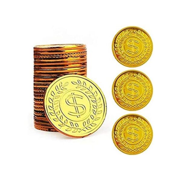 Juego de 100 monedas de oro pirata juego de monedas de_1