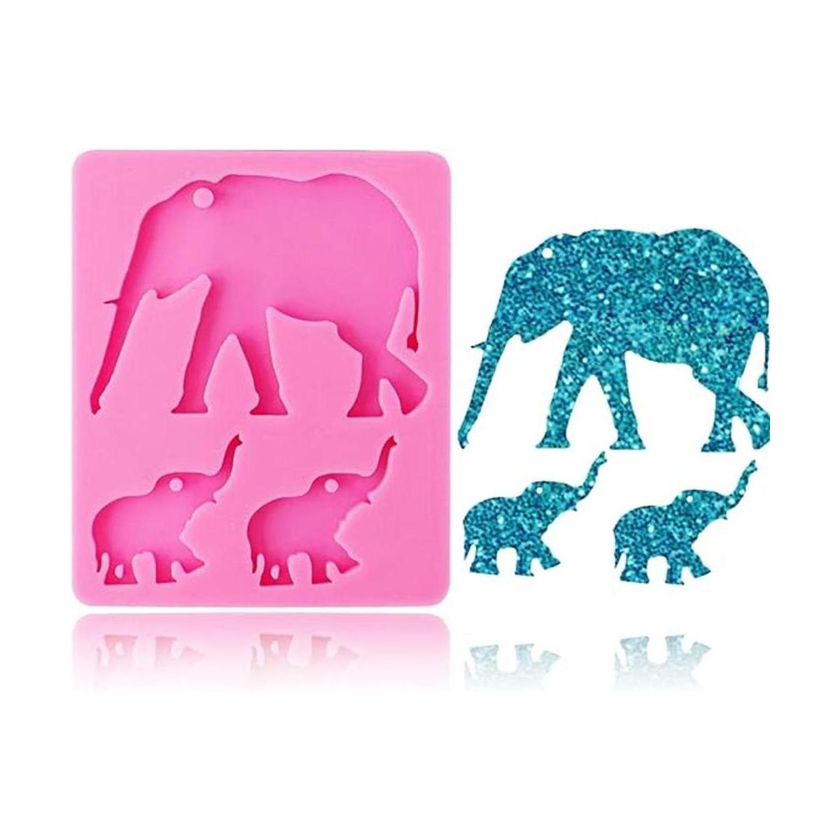 Angel Wings Elephant Llavero de silicona con forma de