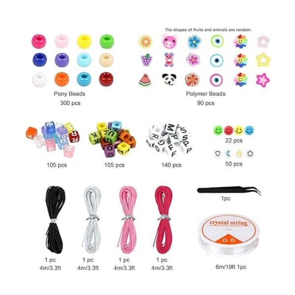 Dowsabel Kit de fabricación de pulseras cuentas para_3