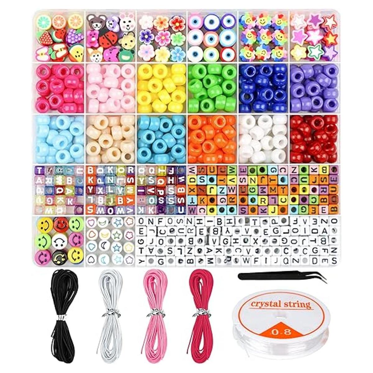 Dowsabel Kit de fabricación de pulseras cuentas para
