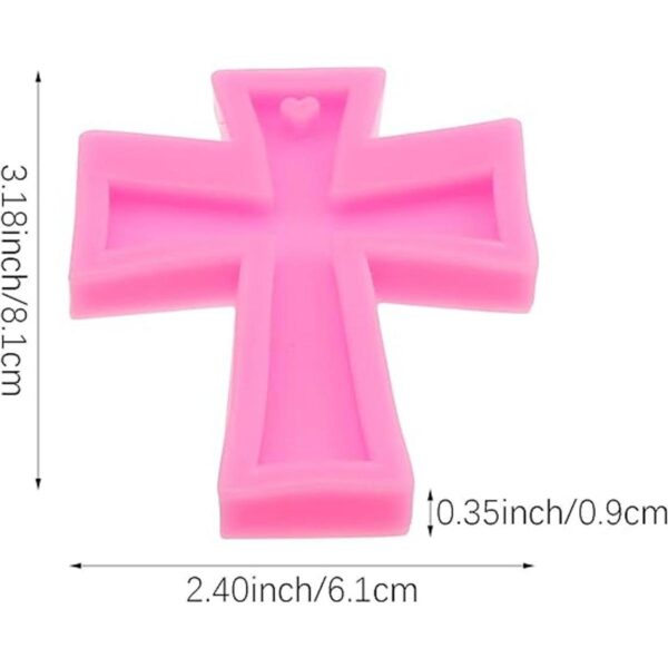 Paquete de 4 llaveros en forma de cruz de resina de