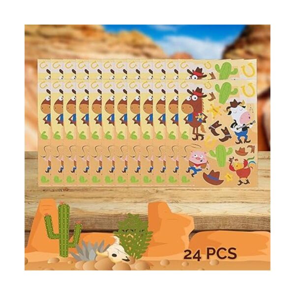 Fun Express Hojas de pegatinas de animales occidentales_3