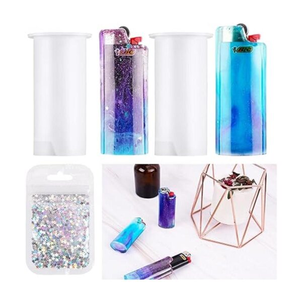 NiArt Juego de 2 moldes de silicona de resina para