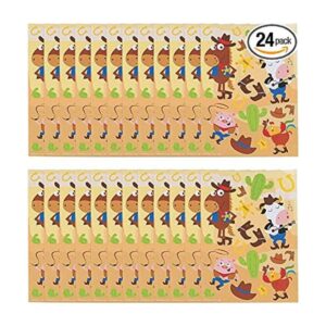 Fun Express Hojas de pegatinas de animales occidentales_1