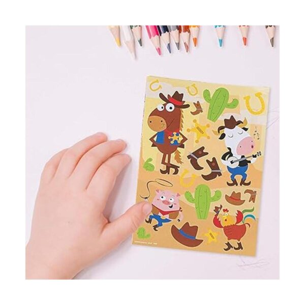 Fun Express Hojas de pegatinas de animales occidentales_5