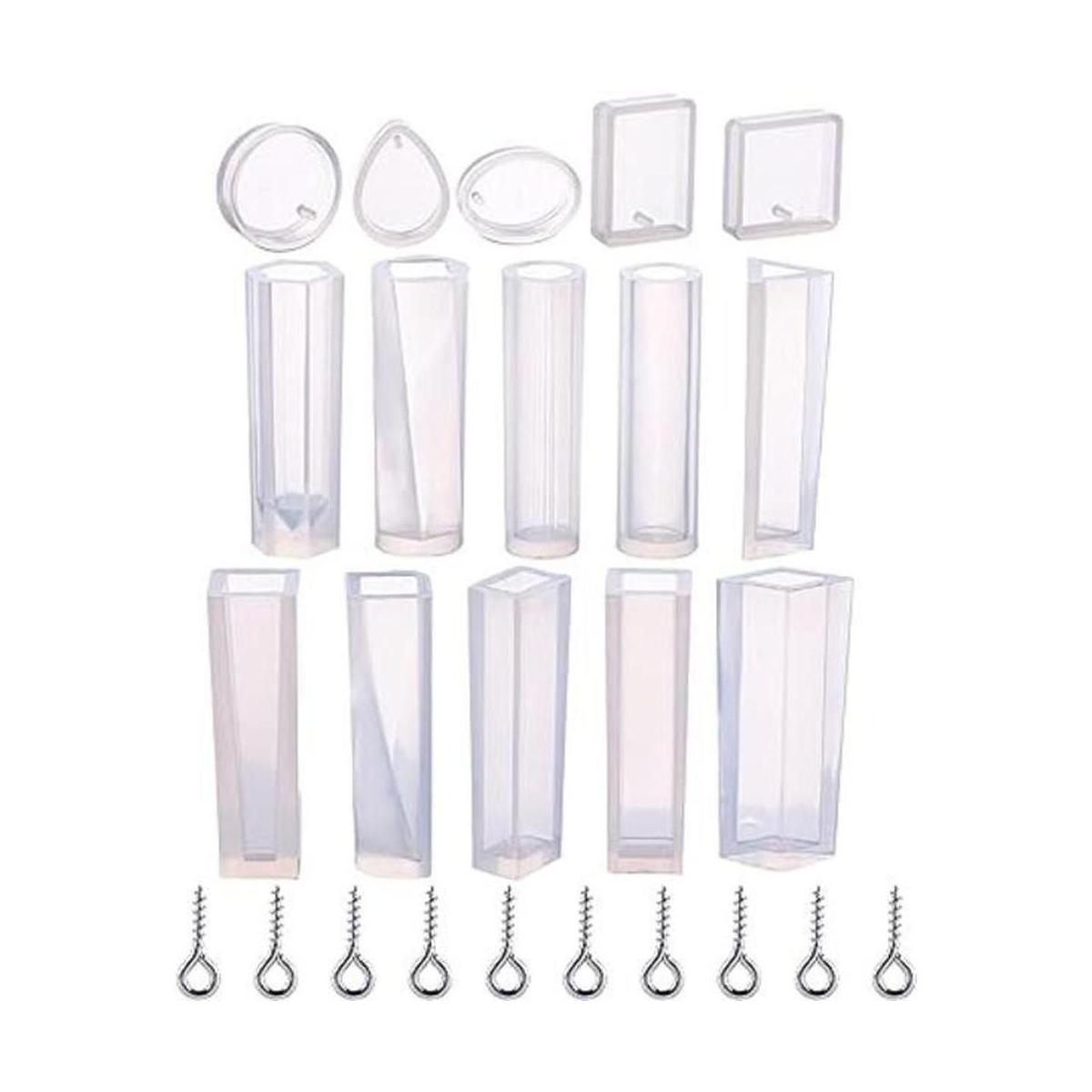 TecUnite 15 moldes de resina de silicona para colgar joyas