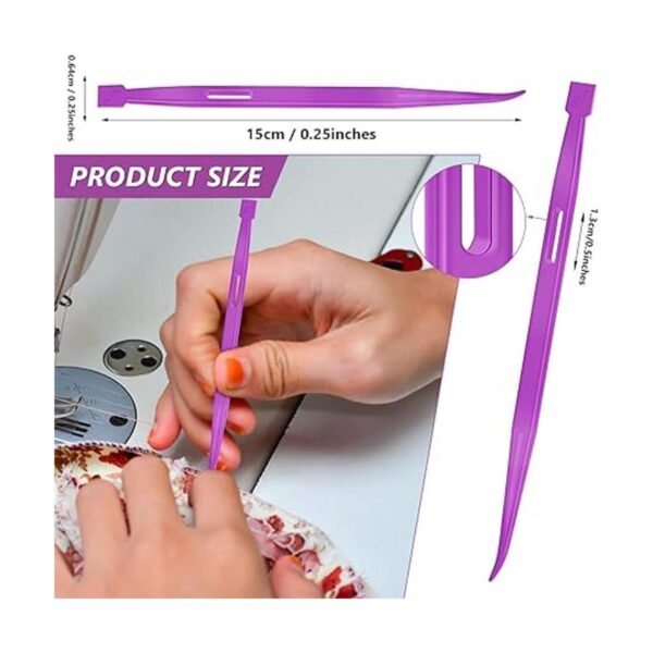 12 piezas púrpura Thang herramientas de coser de plástico