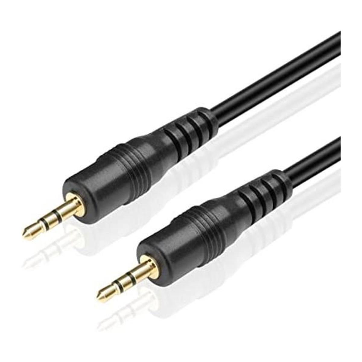 TNP 25 mm Cable de audio macho a macho bañado en oro de