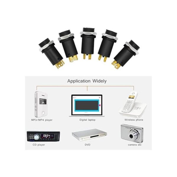 InduSKY Conector de clavija de 0.138 in con tuercas_3
