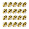 SQXBK Tiny Bees 20 piezas de 0.748 x 0.748 x 0.315 in