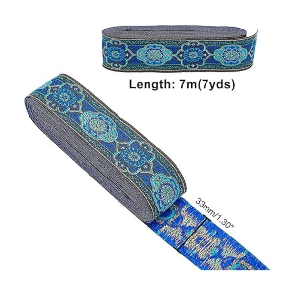 PH PandaHall Cinta jacquard vintage de 1.3 pulgadas cinta