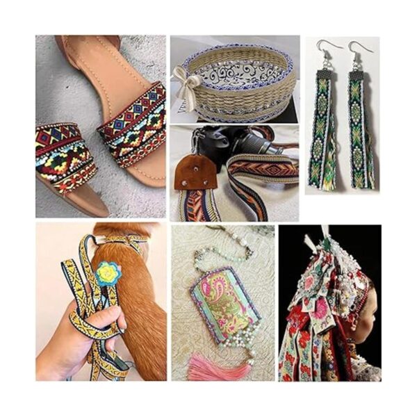 PH PandaHall Cinta jacquard vintage de 1.3 pulgadas cinta