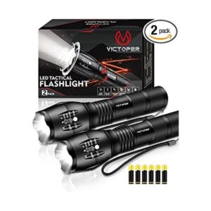 Victoper Paquete de 2 linternas LED linternas tácticas_1