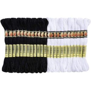24 madejas de seis hebras de hilo de bordar para coser_1