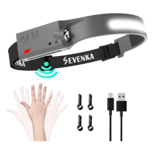 SEVENKA Linterna frontal recargable LED luz frontal LED_1