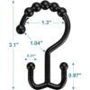 Ganchos Amazer para cortina de ducha dobles de plástico_4