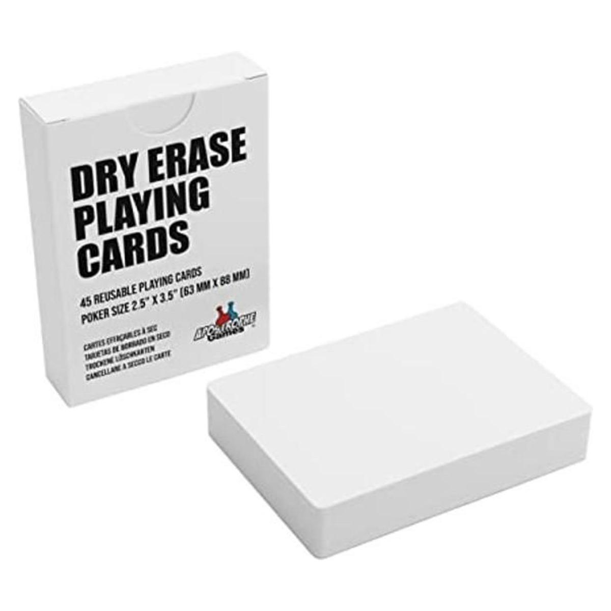 Tarjetas de juego en blanco de borrado en seco tamaño de