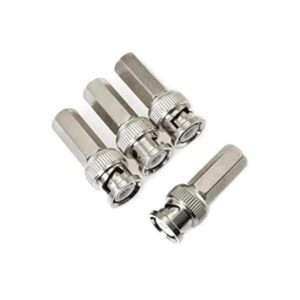 Eoutstanding 4 adaptadores de cable coaxial macho BNC_1