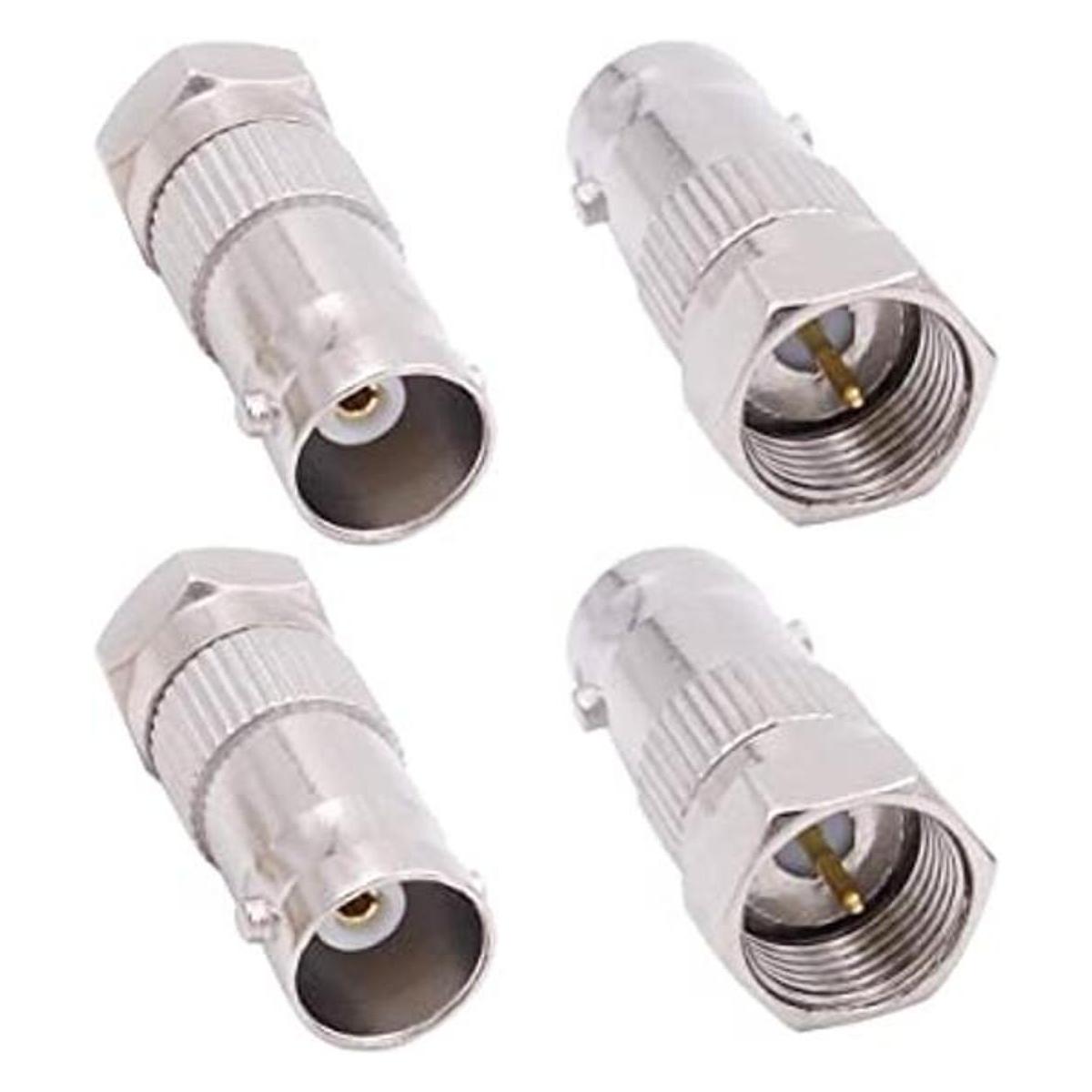 Fancasee Conector adaptador F macho a BNC hembra 4
