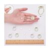 SUNNYCLUE 30 anillos de cabujón ajustables de 0.472 in con