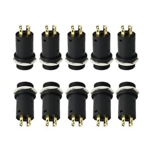 RLECS 10 conectores estéreo mini hembra de 0.138 in con_1