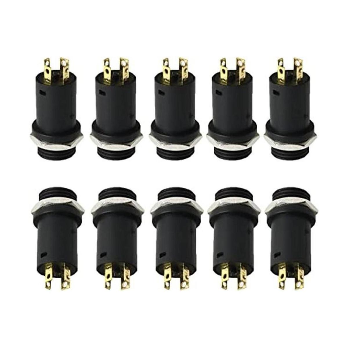 RLECS 10 conectores estéreo mini hembra de 0.138 in con