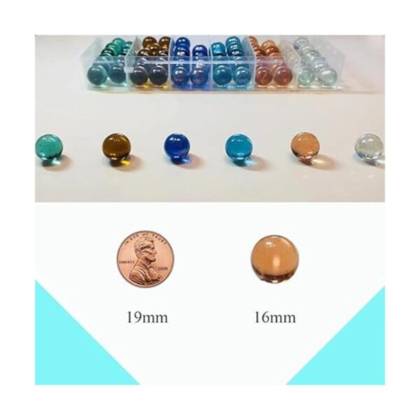 UNCOJOY 72 canicas para niños 6 colores de mármol_2