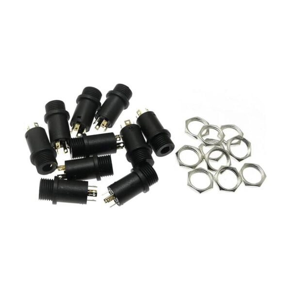 RLECS 10 conectores estéreo mini hembra de 0.138 in con_4