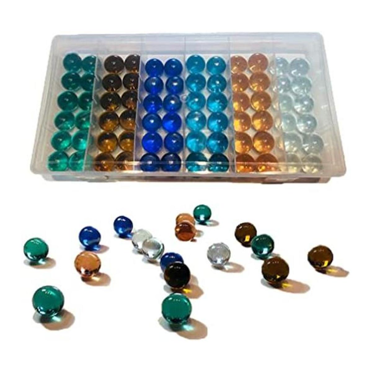 UNCOJOY 72 canicas para niños 6 colores de mármol