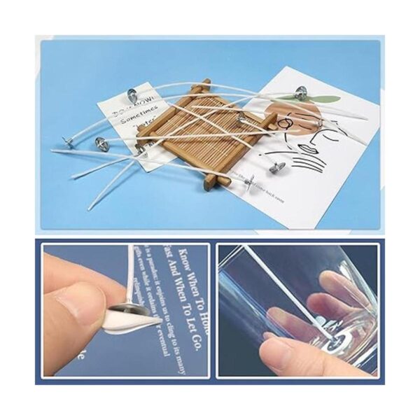 TUUXI 250 mechas de vela naturales de bajo humo
