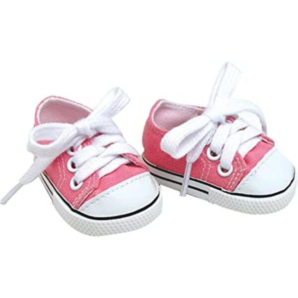 Ropa para muñecas de 18 pulgadas. Zapatos rosas fabricados_1