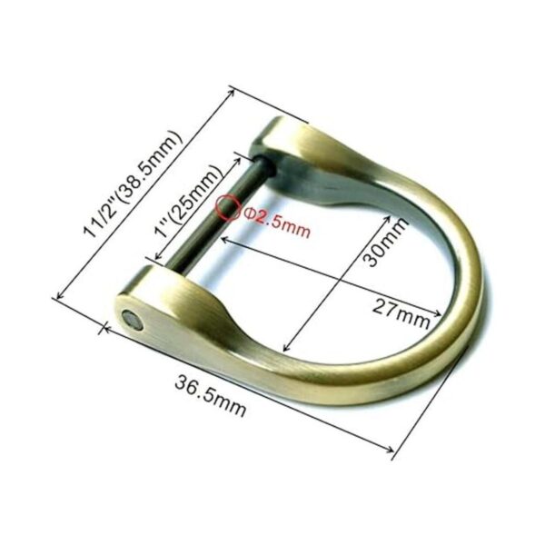 Bobeey 4 anillos en D de 1 pulgada en forma de herradura_2
