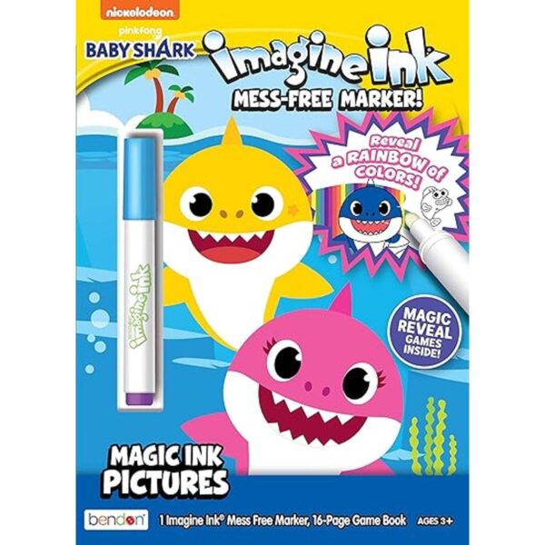 Bendon Baby Shark Libro para colorear de tinta Imagine de_1