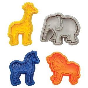 4 piezasset cortadores de émbolo fondant molde de pastel