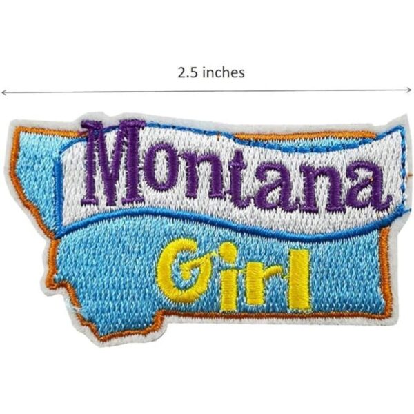 Parche bordado para coser o planchar diseño de Montana Girl_2