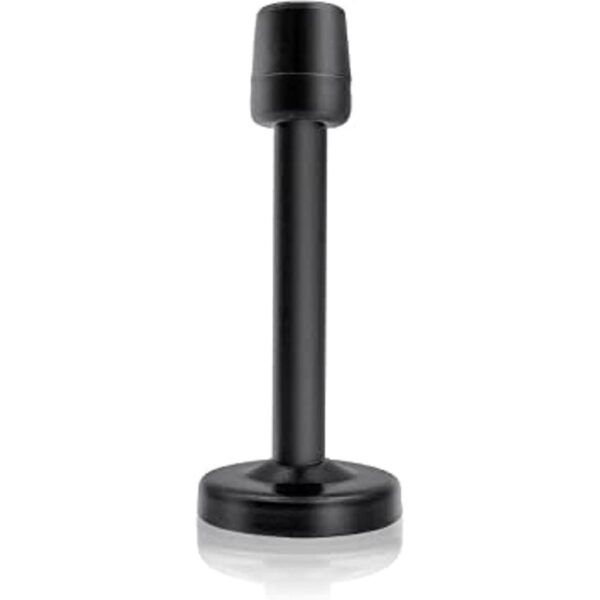 Tope de puerta de pared negro de 4 pulgadas sólido rígido