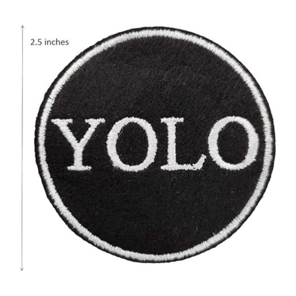 Parche bordado Yolo You Only Live Once para planchar_2