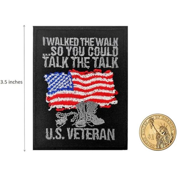 Parche bordado con texto en inglés I Walked The Walk_2