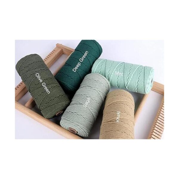 NOANTA Cuerda de macramé color verde oliva 3 mm x 109