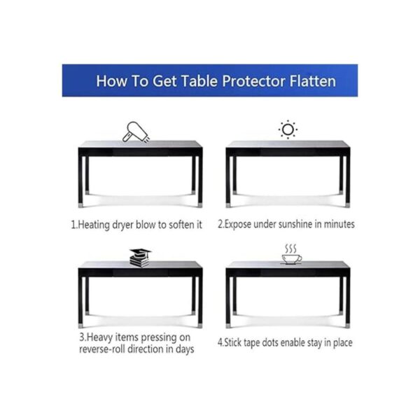 Protector de plástico de PVC transparente para escritorio