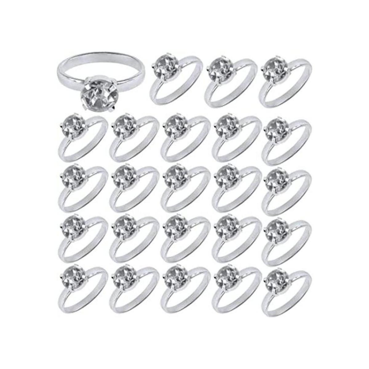 Super Z Outlet Anillos de compromiso de plata con