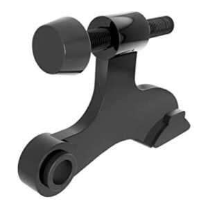 Paquete de 4 topes de puerta de pasador de bisagra negro
