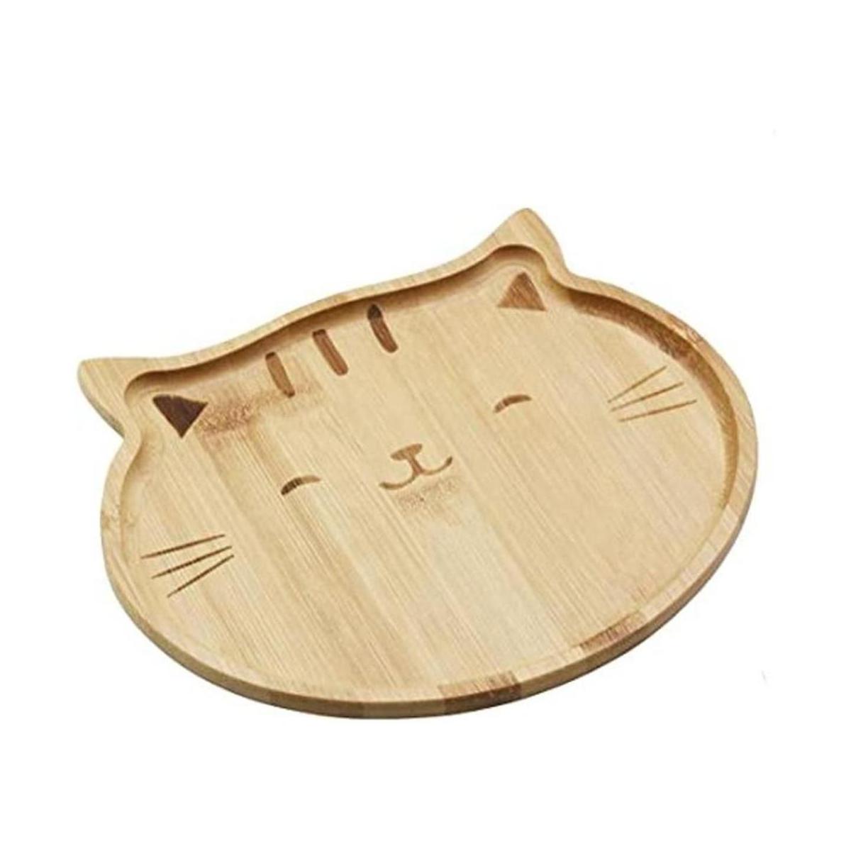 JB Home Collection 4572 Natural Bamboo Cat Serving Tray