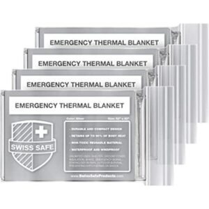 Mantas térmicas de mylar para emergencias 4 unidades;