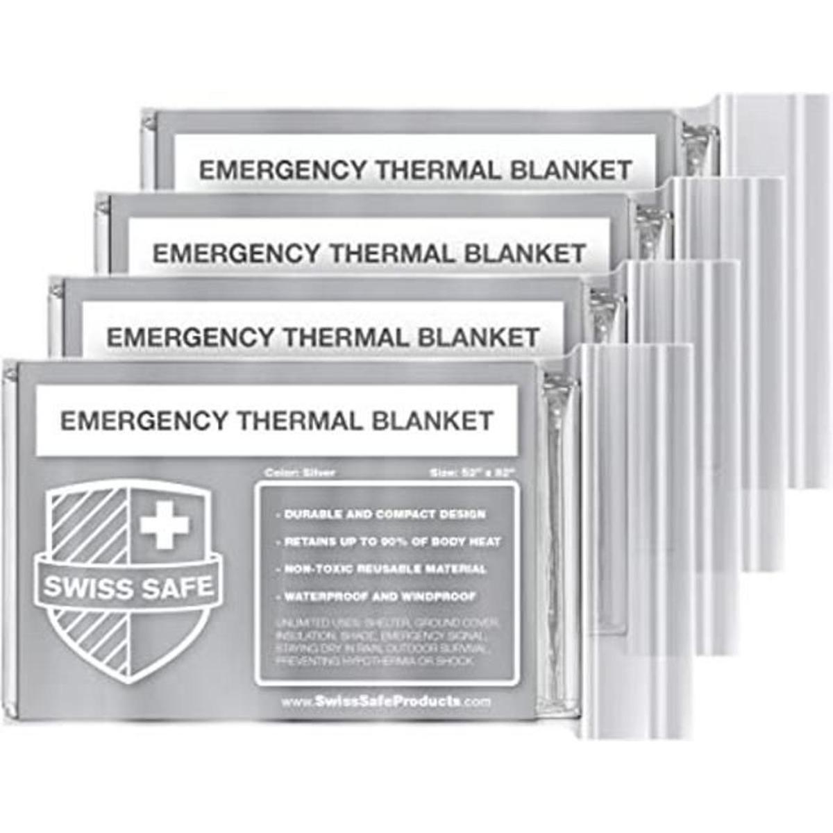 Mantas térmicas de mylar para emergencias 4 unidades;